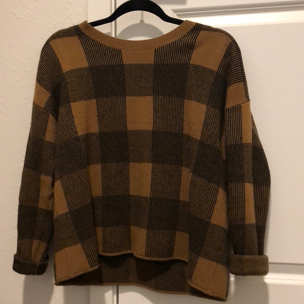 Madewell Inkcheck plaid sweater in size S